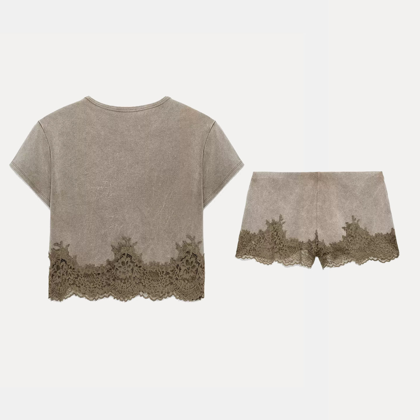 Women's Short Sleeve Ruffle He - огляд і ціна Wash Effect Set