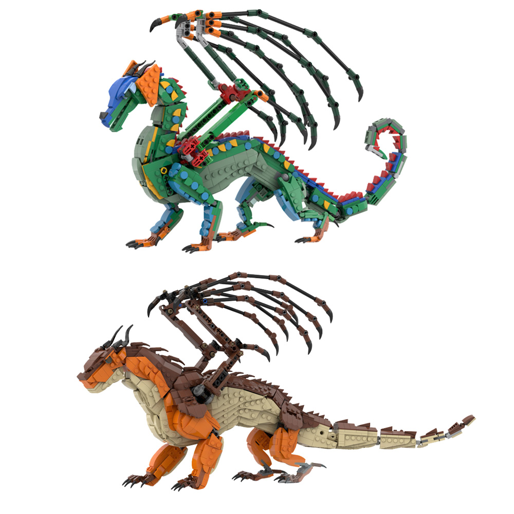 MOC RainWing Building Blocks M - огляд і ціна Model Kit Dragon