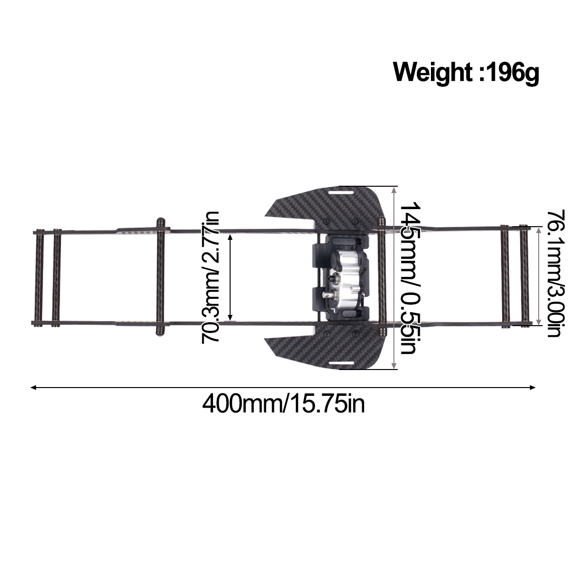 LCG Chassis Kit Carbon Fiber f - огляд і ціна Model Kit Helicopter